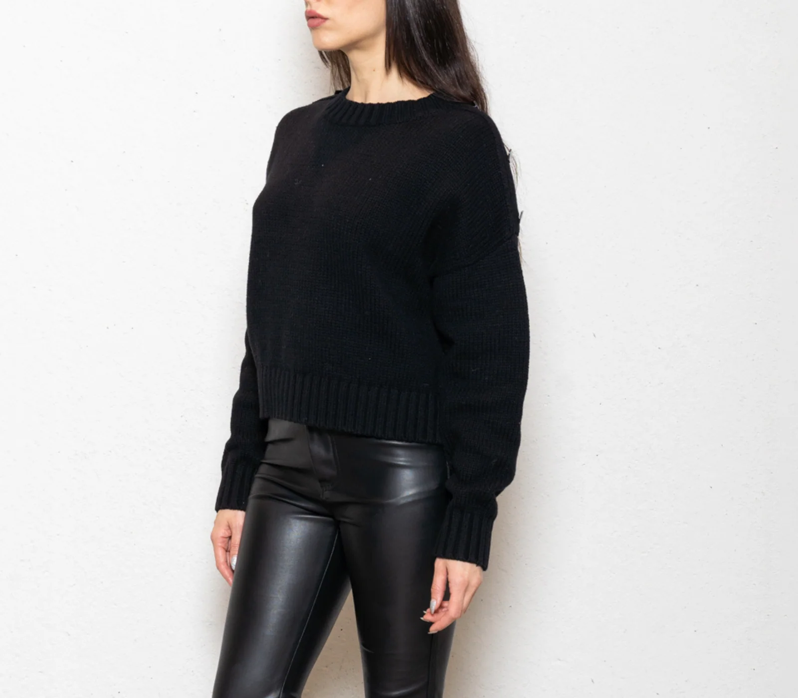 PULLOVER TOTAL BLACK 4018 - Image 3